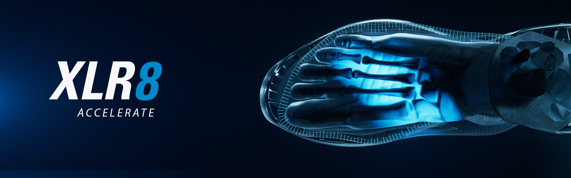 Schuh, Schuhwerk, Sneaker, transparent, glow-blau