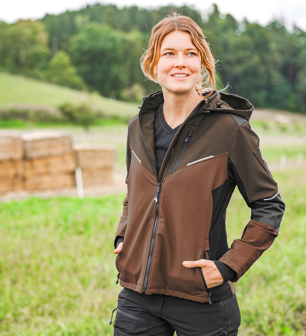 softshell jacket ws brown wood