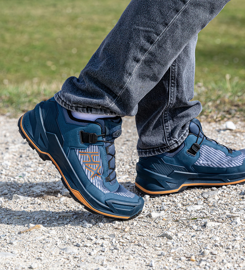 Hiking-Schuhe, Laufschuhe, Blue/Marine, Gummisohle, Schnürsenkel-Design